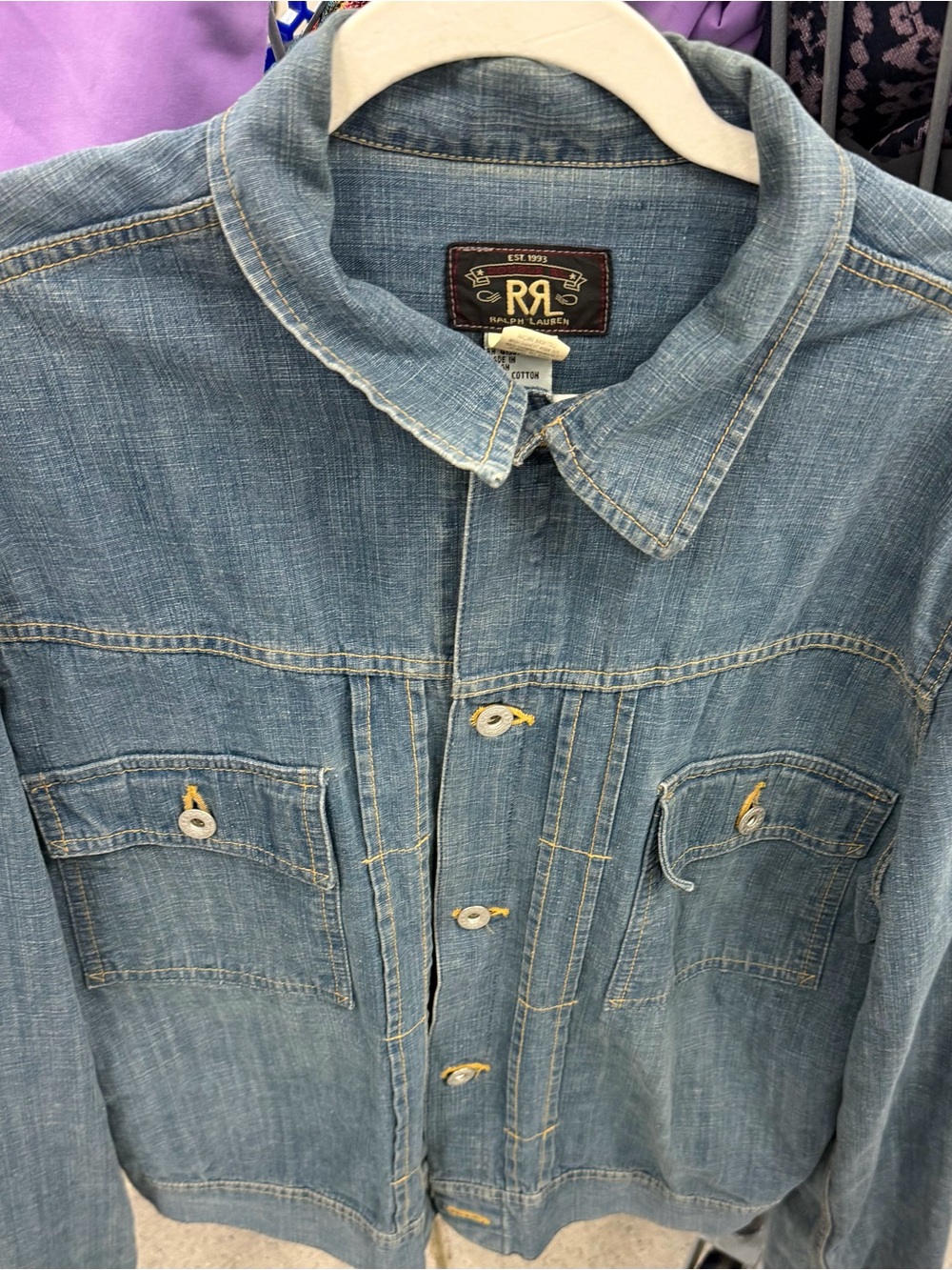 RRL Double RL Made in Japan Denim Jacket M Rare 100% Cotton Vintage